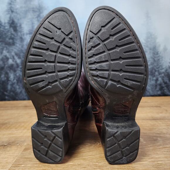 Born Crown Tall Leather Mahogany Riding Boots | Women's 6.5 - Picture 11 of 14